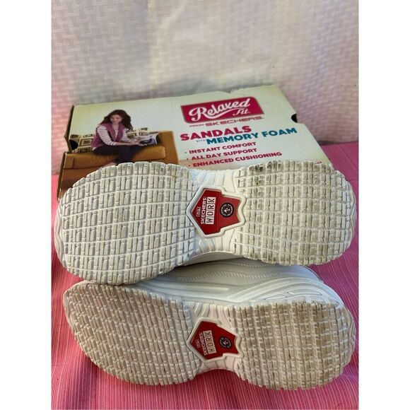 Skechers work white leather size 8.5 replacement sole inserts #76009 - Picture 6 of 6